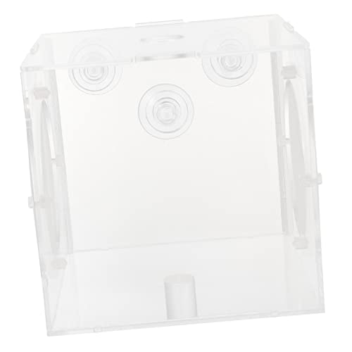 Sosoport Kasten Isolationsbox für Aquarien Fischfilter Aquarium sauber Netz Fischzuchtzylinder Zuchtbox für Fische Versorgung mit Aquarien klares Design Fischfutterautomat Acryl Transparent von Sosoport