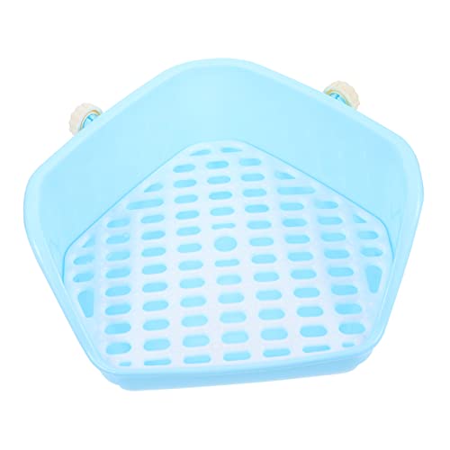 Sosoport Kasten Kaninchentoilette Chinchilla-Toilette Hasenzubehör Töpfchen Zug Kaninchen Kaninchen-Ecke Hamster klo hasentoilette Kaninchen-Toilettenbecken Häschen Toilette Plastik Blue von Sosoport