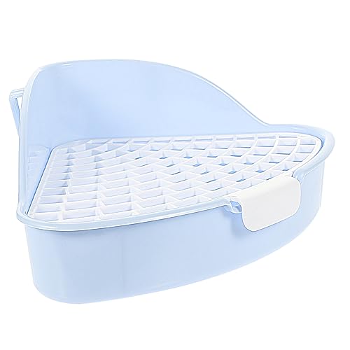 Sosoport Kasten Kaninchentoilette Käfighäschen Toilette Hase Meerschweinchen Toilette Katzentoilette Häschen-Zug-töpfchen Katzenklo-Trainer Für Haustiere Bunny Clean-ausrüstung Pp Blue von Sosoport