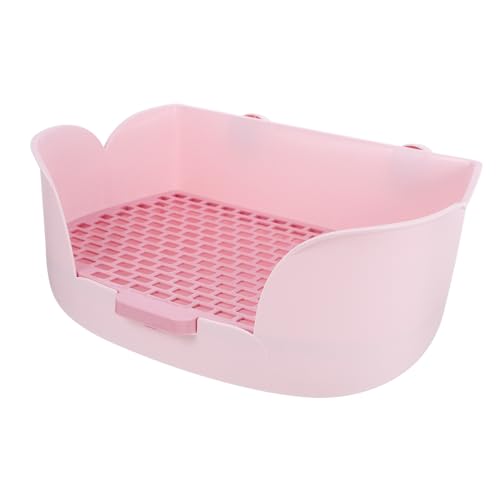 Sosoport Kasten Kaninchentoilette Tasche für hundeleckereien Wurf Hamsterkäfig Kätzchen Hundekäfig Welpe Kaninchenklo Kleintierklo Hasen bei Haustierklo Kleintierstreu Rattenstreu Abs Rosa von Sosoport