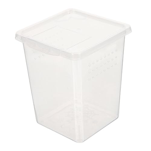 Sosoport Kasten Kletterbox Für Haustiere Behälter Zum Ausbrüten Von Eidechsen Spinnen-Terrarium Transportbehälter Für Reptilien Frosch Terrarium Reptilienterrarium Plastik Transparent von Sosoport