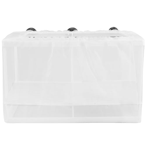 Sosoport Kasten Luken-Isolationsnetzkasten Fischnetz Aquariumpflanzensamen Bausatz Anlasser Aquarium Zubehör Aquarium-Isolationsbox Betta-Aquarium mit Trennwand Fall Fischzucht Plastik Weiß von Sosoport