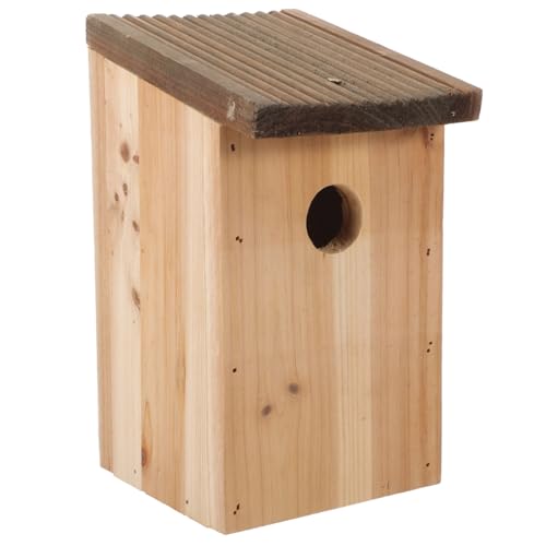 Sosoport Vogelnistkasten Vogelhaus Aus Massivem Für Den Außenbereich Wetterfestes Vogel Nest Für Garten Und Terrasse Ideal Für Die Brutzeit Von Vögeln Hängendes Design Für Optimale von Sosoport