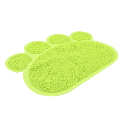 Sosoport Katzen-tischset Katzentoilette Matte Für Hundefutter- Und Wassernäpfe Hundefutternapf Matte Tischsets Für Haustierschüsseln Hundefuttermatte Haustierpfotenförmige Matte Green PVC von Sosoport