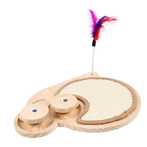 Sosoport Katzenkratzbaum aus Sisal katzenkratzmatte kratzmatte für Katzen kratzbretter für Katzen kratzmatten für Katzen katzenspielzeuge Kätzchen Kratzspielzeug Katzen-Plattenspieler Holz von Sosoport