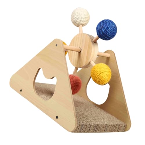 Sosoport Katzenkratzbrett Riesenrad katzenkratzmatte kratzmatte für Katzen cat Toy süßer Kratzbaum stehender Katzenkratzer Stehen kätzchen kratzball Katzenkratzer für den Haushalt hölzern von Sosoport