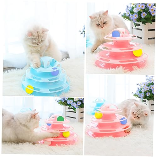 Sosoport Katzenspuren Spielzeug interaktives Spielzeug Interactive Toys Pet-Ball-Spielzeug Interaktives Katzenspielzeug Haustierjagdspielzeug Bewegungsbedürfnisse von Haustieren Blue von Sosoport