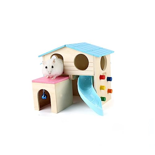 Sosoport Kleines Hamsterhaus Aus Holz Hamsterhaus Aus Holz Mit Schiebetreppe Hamsterhütte Aus Holz von Sosoport