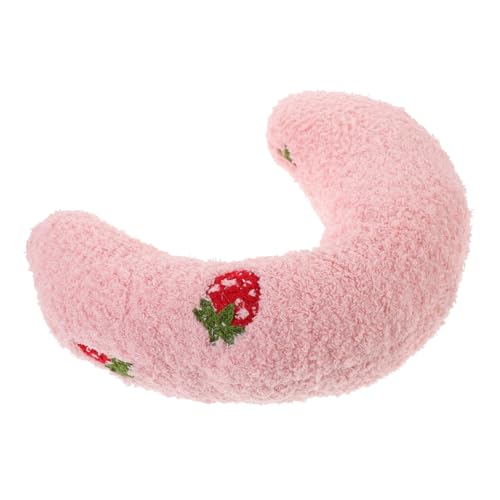 Sosoport Kleines Kissen Für Katzen Katzenklo Spielzeug Nackenschutzkissen Katzenkissen U-förmiges Katzennackenkissen Ruhekissen Für Katzen Kätzchen Gefülltes Kissen Haushalt Flanell Rosa von Sosoport