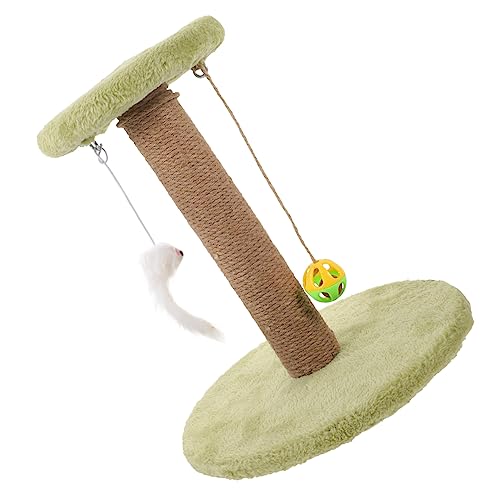 Sosoport Kratzbaum Für Katzen Aus Sisal Wiederverwendbarer Kratzbaum Für Katzen Kratzbäume Für Katzen Kratzbaum Für Katzen Im Innenbereich Bodenkratzbaum Katzenbedarf Massivholz Light Green von Sosoport