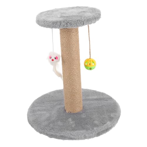 Sosoport Kratzbaum für Katzen aus Sisal kratzmöbel für Katzen katzenkratzbretter cat Climbing Tree Katze Eigentumswohnung Kratzer schöner Kratzbaum Kätzchen-Katze-Kletterer Massivholz Grey von Sosoport