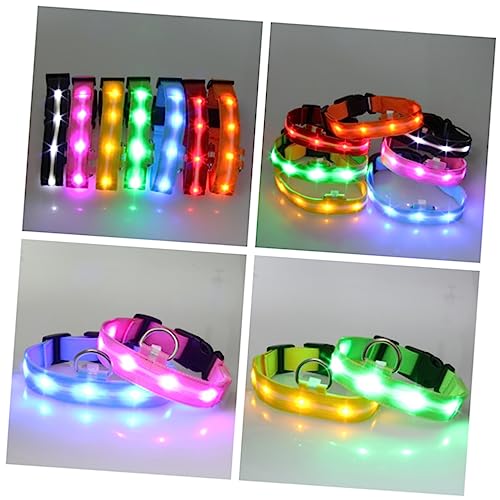 Sosoport LED Led-haustierhalsband Rundhalskragen Licht Aus Haustierhalsband Rundes Haustierhalsband Mit Anhänger Glitzerhalsbänder Blinkendes Haustierhalsband Lichtleiste Blitz Haustier von Sosoport