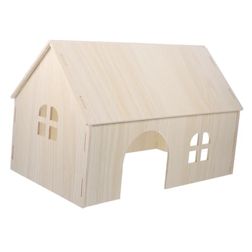 Sosoport Umweltfreundliche Holz Eichhörnchen Guinea Pig Hideout Hamster Nest Spielzeug Pet Holz Hause von Sosoport