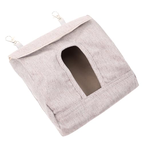 Sosoport Meerschweinchen-Slow-Food-Beutel Guinea-Tasche Feeder-Tasche Hasenfutter Heuhalter für Nagetiere Kleintier Heubeutel Guinea-Feeder Hasen-Futterbeutel Stoff Light Grey von Sosoport