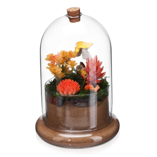 Sosoport Mikro Landschafts Moos Abdeckung Cloche Terrarium Glas Moos Terrarium Mikro Landschaft Pflanzgefäß Flasche Landschaft Behälter Pflanzen Terrarium Behälter Mikro von Sosoport