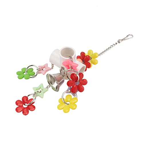 Sosoport Papagei vogelkäfig zubehör vogelzubehör für käfig Bird Toys Plüsch Papagei hängende Spielzeuge Hase Vogel hängende Glocke Vogel hängendes Abs Colorful von Sosoport