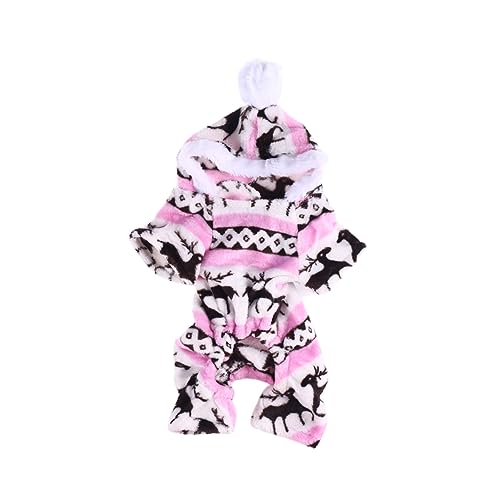 Sosoport Kleidung Kapuzenpullover Für Hunde Hundezubehör Haustier-Outfit Futterautomat Für Garnelen Dekorationen Für Aquarien Hundesweatshirt Haustierkleidung Vlies Rosa Hirsch Haustier von Sosoport