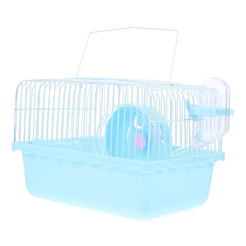 Sosoport Reisekäfig für Hamster Chinchillakäfig Hamsterbettwäsche kleine Tiere Hamster+Käfige Hellblau Hamster transportbox hamsterhaus Hamster zubehör Hamsterkäfig Hamster-Villa-Käfig Blue von Sosoport