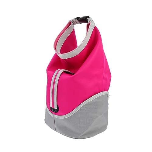 Sosoport Rucksack für Haustiere Extra große Katzentrage Spender für Hundekotbeutel pet Food Container Dog Treat Bag Reisebehälter für Hundefutter Behälter für Katzenfutter Polyester rot von Sosoport