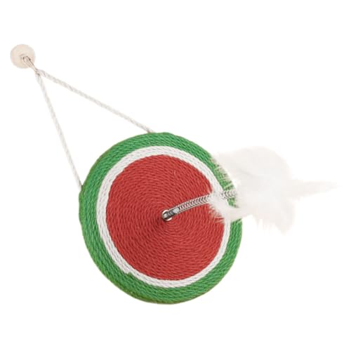 Sosoport Sisal Ball Katzen katzenkratzmatte kratzmatte für Katzen kratzmatten für Katzen cat Toy Planke Katzenband Pole auswechselbares Kratzbrett Katzenfeder-Teaser- MDF von Sosoport