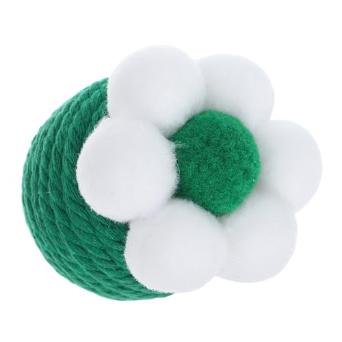 Sosoport Sisal Ball Spielzeugspiel Kratzbälle Für Haustiere -Teaser- Katzentunnel Katzenspielzeug Spiralspielzeug Für Green Baumwollseil von Sosoport