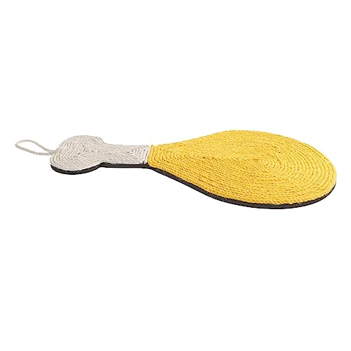 Sosoport Sisal Katzen Griff Katzen-Schleifpad Katze kratzmatte hängender Katzenkratzer interaktives katzenspielzeug Interactive cat Toy Katzensachen Kätzchenspielzeug Sisalseil Yellow von Sosoport