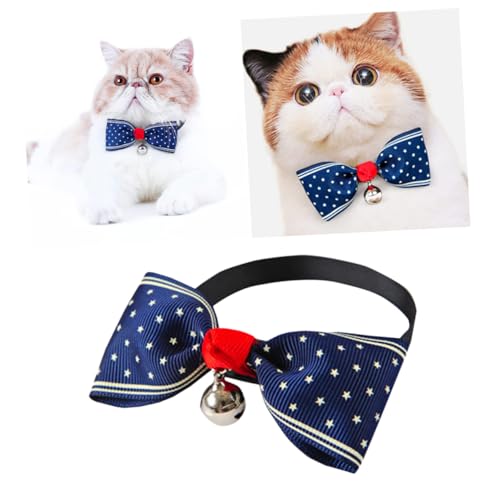 Sosoport Haustier Katzenhalsband Bowknot Krawatte für Kätzchen Heimtierbedarf Bell Dot Dark von Sosoport