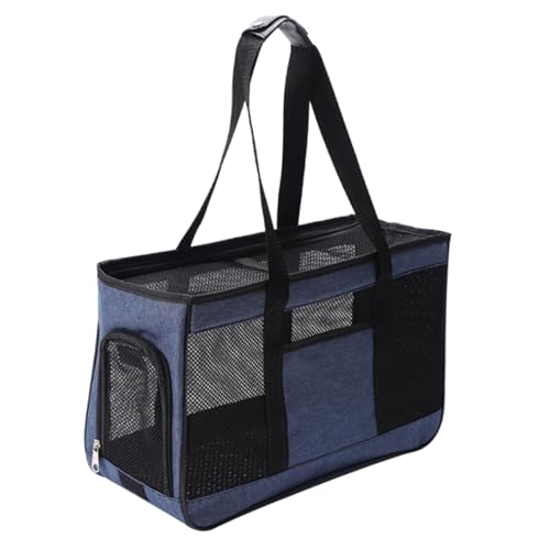 Sosoport Tasche für Haustiere pet Backpack Dog Carrier Bag Katzentransporter Faltbare Einkaufstasche hundekotbeutel Reisetasche Katzentaschen für die Reise tragbare Haustiertasche Netz Blue von Sosoport