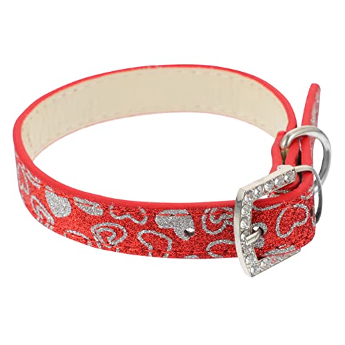 Sosoport Pu-hundehalsband mit Herz-Design Zugseil Heimtierbedarf Größe für Hunde von Sosoport