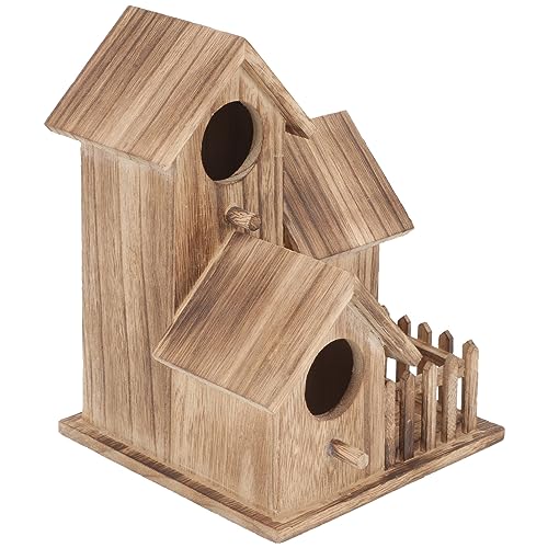 Sosoport Vogelhaus Für Papageien Kreatives Freistehendes Vogelnest Aus Für Wellensittiche Retro Design Ohne Tür Ideale Nistgelegenheit Für Papageien Und Andere Vögel von Sosoport