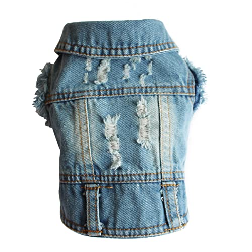 Sosoport Weste Für Hunde Haustier Hund Jacke Denim-hundewesten Haustierkleidung Sonnenschutz Hundekleidung Jeansweste Muskelshirt Winter Kleid Tanktops Kleider Der Hund von Sosoport