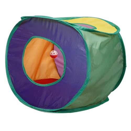 Sosoport Zusammenklappbarer Katzentunnel Katzenspielwürfel Halloween-Katzenspielhaus Campingzelt für Haustiere Halloween Katzentunnel Haustier Auslauf Chinchilla-Tunnel Katzenloch Polyester von Sosoport