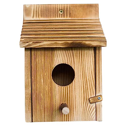 Sosoport Vogelnest Zuchtkasten Brutnest Outdoor Garten Dekoration 15x15x22cm Bequemes Schlafnest Holz Vogelhaus von Sosoport