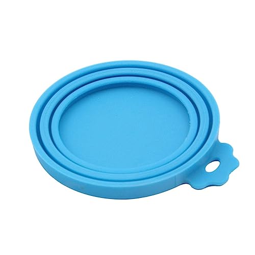 Sosoport kann für Haustier abdecken Pet Food Storage Pet Food can lid Tiernahrung kann abdecken Silikon kann abdecken Aufbewahrungsdosendeckel für Haustierfutter abdecken kann Blue von Sosoport