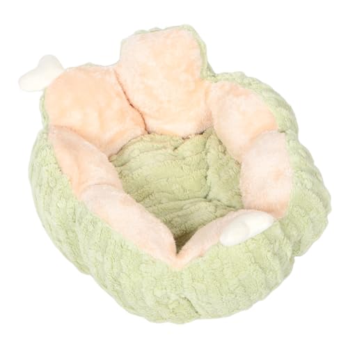 Sosoport -katzennest Katzenbett Katzennestbett Hundeschlafsofa Haustierbetten Kleine Hundebetten Warmes Hundebett Flauschiges Hundebett Welpenbett Hundecouchbett Stoff Light Green von Sosoport