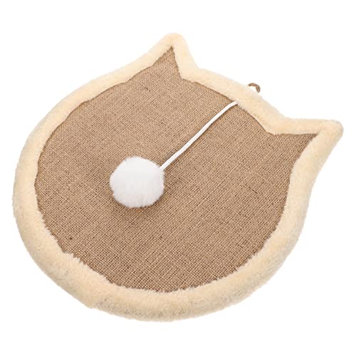 Sosoport kratzbaum für Katzen katzenkratzmatte kratzmatte für Katzen praktischer Katzenkratzer kratzpads für Katzen Kätzchen Versorgung Haushalt Kätzchenkratzer Plastik Light Brown von Sosoport