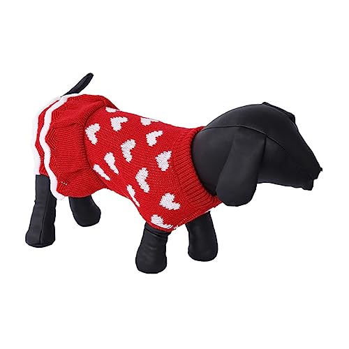 Sosoport rosa Rock Kleid für ädchen Hundeweihnachtskleid Weihnachtsoutfits für Hunde Halloweenkostü Kleidung Pullover Welpenrock Hund Tuch Haustierhemden Hündchen Haustierzubehör rot von Sosoport