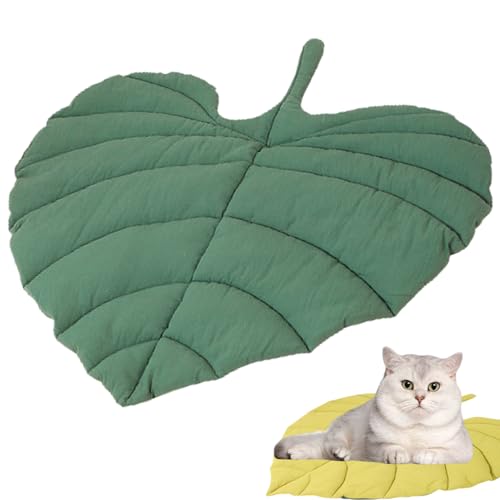 Cat Pet Matte Blatt Katzenbett doppelseitige Blätter geformte Katzenmattenbett Weiche Waschmaschine flaches Katzenbett PP Baumwollfüllende Haustiermatte für Winter Hundekatze Lieferungen herzf von SouiWuzi