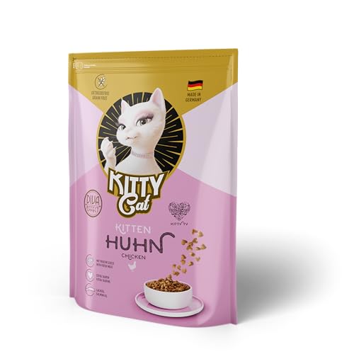 KITTY Cat Huhn Kitten, 5 x 800 g, Trockenfutter mit hohem Fleischanteil für Junior Katzen, getreidefreies Katzenfutter mit Taurin und Lachsöl, Made in Germany von KITTY Cat