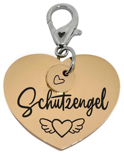 Soulhorse Marke Pferd Pony Glücksmarke Pferdemarke Gücksbringer Schutzengel Sattel Herz Trense Zaumzeug Schlüsselanhänger Talisman für Tiere und Menschen (Gold, Schutzengel) von Soulhorse