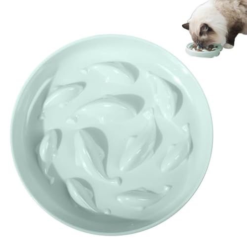 Soulnioi Cat Slow Feeder Bowl Small Dog Puppy Dog Kitten Interactive Feeder Dog Cat Feeding Bowl Anti Choking Cat & Dog Bowl For Small Dog Puppy Dog Kitten Green von Soulnioi