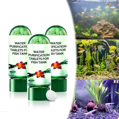 Powerful Aquarium Water Purification Tablet, Portable Aqua Water Purification Tablets, Non-Toxic and Fast Water Purification, Aquarium Remover for Fish Tank (3) von Soumiey