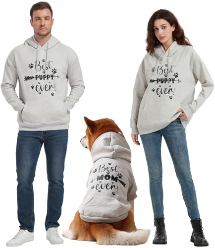 Spajoy Hunde-Kapuzenpullover in Premium-Qualität, passende Kapuzenpullover, warme Hundejacke, beruhigende milchweiche Fleece-Innenseite, Besitzer- und Hunde-Kapuzenpullover sind separat erhältlich von Spajoy