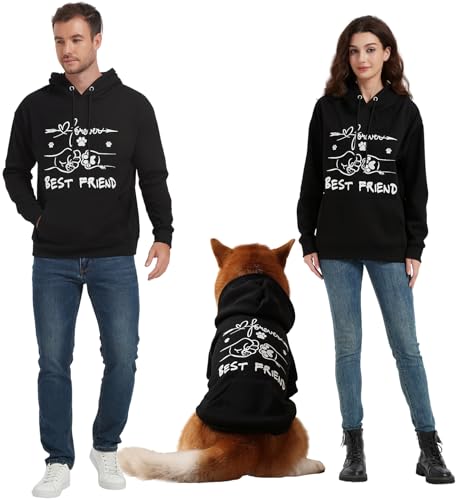 Spajoy Hunde-Kapuzenpullover in Premium-Qualität, passende Kapuzenpullover, warme Hundejacke, beruhigende milchweiche Fleece-Innenseite, Besitzer- und Hunde-Kapuzenpullover sind separat erhältlich von Spajoy