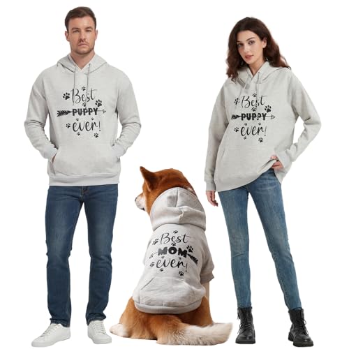 Spajoy Hunde-Kapuzenpullover in Premium-Qualität, Wintermantel für hohen Komfort und Passform, warme Hundejacke, beruhigendes milchweiches Fleece-Innenfutter, Besitzer- und Hunde-Kapuzenpullover sind von Spajoy