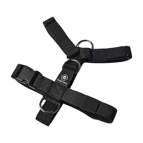 Spark Paws No-Pull Dog Harness - Designed for Safety and Control, Ideal for Large, Strong Breeds - Pitbulls, Boxers - Black, S von Spark Paws