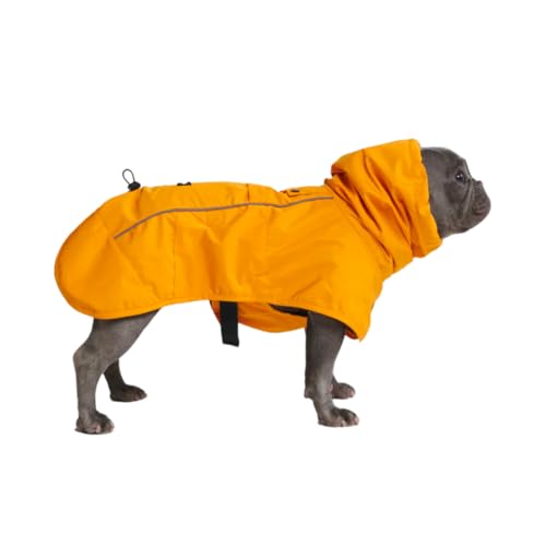 Spark Paws Breatheshield™ Hunderegenmantel - Allwetterschutz und Komfort - Atmungsaktiver Komfort, Anpassbare Passform und Sicherheitsverbesserungen - Mustard Yellow - 2XL von Spark Paws