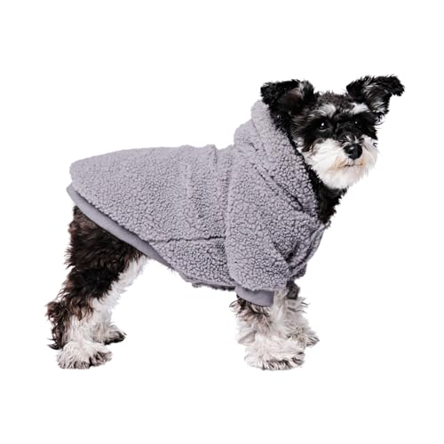 Spark Paws Teddy Hundepullover – Kuschelige Sherpa-Weste mit Warmer Fleece-Fütterung, Wintermantel für kleine, mittlere & große Hunde XL XXL - Grau - M von Spark Paws