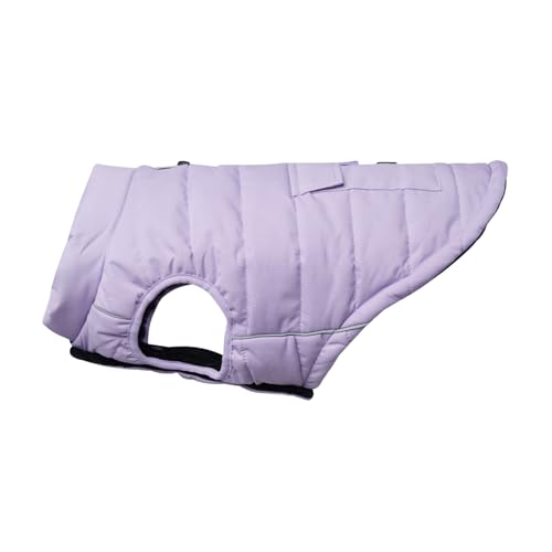 Warmshield™ Hundejacke Wintermantel, Warmes Fleece, Wasserabweisend, Winddicht, Reflektierende Weste, Geeignet für Mittelgroße und Große Hunde, Kälteschutz Schneejacke Parka - Lilac - M von Spark Paws