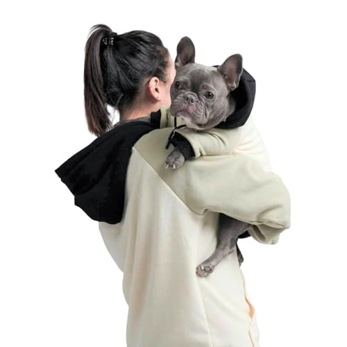 Spark Paws Human Hoodie - Premium Qualität, Butterweich, Überlegener Komfort und Passform, Beruhigendes Fleece-Innenfutter, Geeignet für alle Stile - Olive Cream, L von Spark Paws